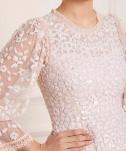 Needle & Thread Holding LTD Filigree Lace Sequin Ankle Gown Womenswear