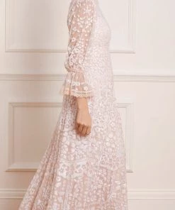 Needle & Thread Holding LTD Filigree Lace Sequin Ankle Gown Womenswear