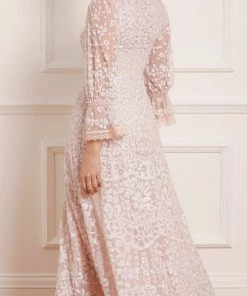 Needle & Thread Holding LTD Filigree Lace Sequin Ankle Gown Womenswear