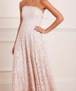 Needle & Thread Holding LTD Filigree Lace Sequin Corset Ankle Gown Womenswear