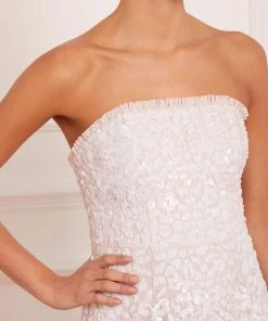 Needle & Thread Holding LTD Filigree Lace Sequin Corset Ankle Gown Womenswear