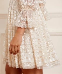 Needle & Thread Holding LTD Womenswear Filigree Lace Sequin Mini Dress 14 Needle & Thread Holding LTD Womenswear Filigree Lace Sequin Mini Dress