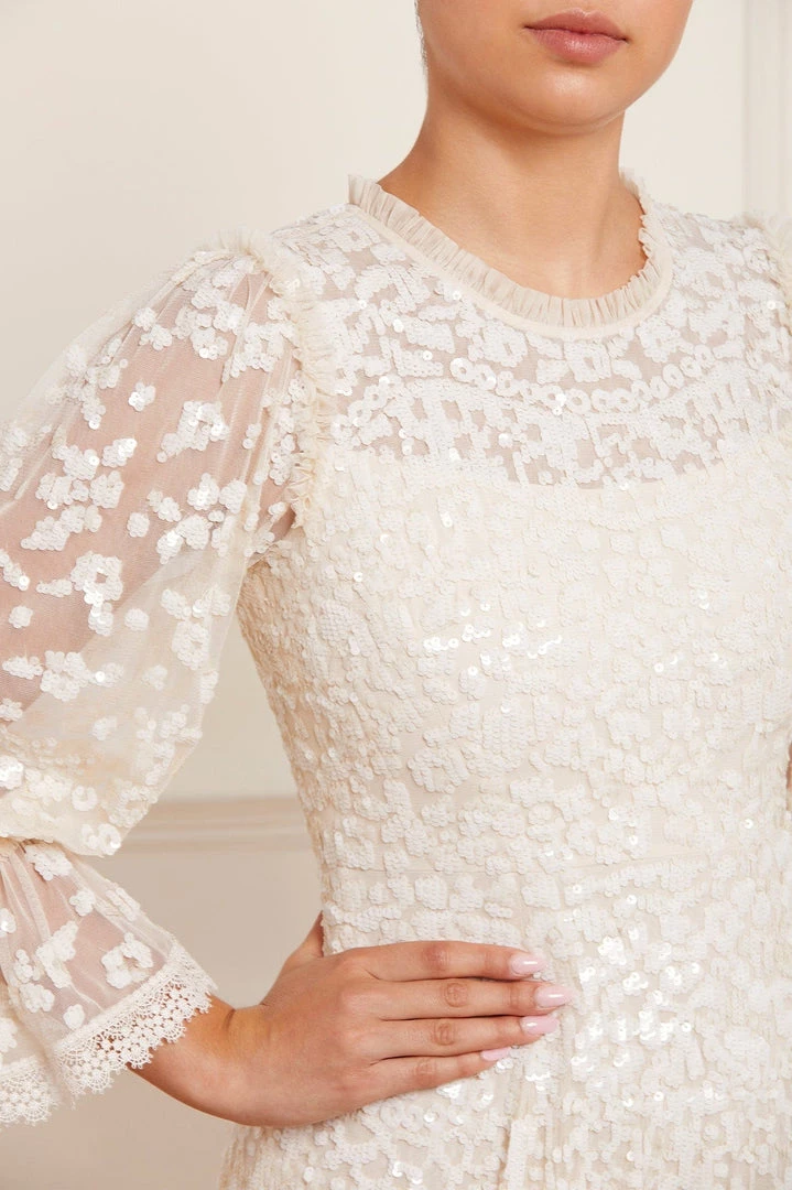 Needle & Thread Holding LTD Womenswear Filigree Lace Sequin Mini Dress 9 Needle & Thread Holding LTD Womenswear Filigree Lace Sequin Mini Dress