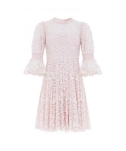 Needle & Thread Holding LTD Womenswear Filigree Lace Sequin Mini Dress