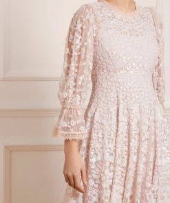 Needle & Thread Holding LTD Womenswear Filigree Lace Sequin Mini Dress