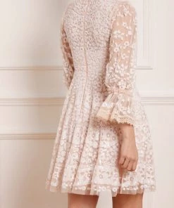 Needle & Thread Holding LTD Womenswear Filigree Lace Sequin Mini Dress