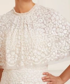 Needle & Thread Sales 44 Needle & Thread Holding LTD Womenswear Filigree Lace Sequin Short Cape