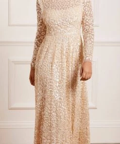 Needle & Thread Holding LTD Floral Daze Sequin Ankle Gown Womenswear