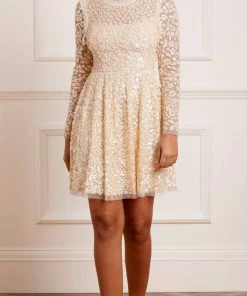 Needle & Thread Holding LTD Womenswear Floral Daze Sequin Micro Mini Dress