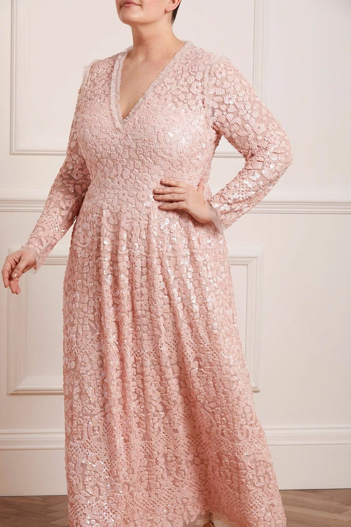 Needle & Thread Holding LTD Floral Daze Sequin V-Neck Ankle Gown 3 Needle & Thread Holding LTD Floral Daze Sequin V-Neck Ankle Gown