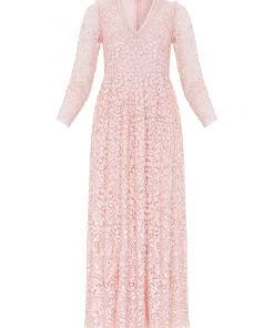 Needle & Thread Holding LTD Floral Daze Sequin V-Neck Ankle Gown