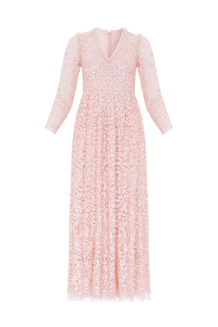 Needle & Thread Holding LTD Floral Daze Sequin V-Neck Ankle Gown 4 Needle & Thread Holding LTD Floral Daze Sequin V-Neck Ankle Gown