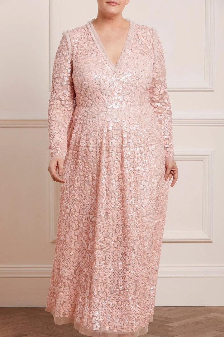 Needle & Thread Holding LTD Floral Daze Sequin V-Neck Ankle Gown 5 Needle & Thread Holding LTD Floral Daze Sequin V-Neck Ankle Gown