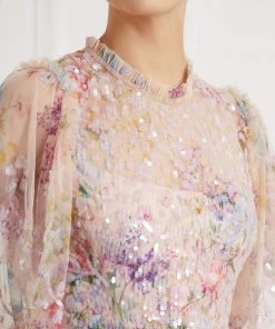 Needle & Thread Holding LTD Floral Diamond Bodice Maxi Dress Womenswear