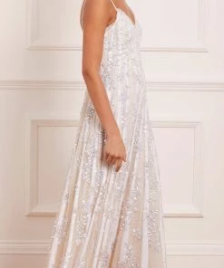 Needle & Thread Holding LTD Floral Evermore Sequin Cami Ankle Gown