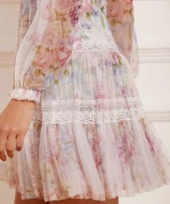 Needle & Thread Holding LTD Floral Wonder Micro Mini Dress