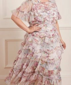 Needle & Thread Holding LTD Womenswear Floral Wonder Ruffle Ballerina Dress