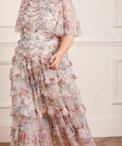 Needle & Thread Holding LTD Womenswear Floral Wonder Ruffle Gown