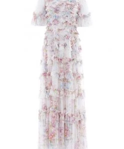 Needle & Thread Holding LTD Womenswear Floral Wonder Ruffle Gown