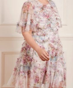 Needle & Thread Holding LTD Floral Wonder Ruffle Mini Dress