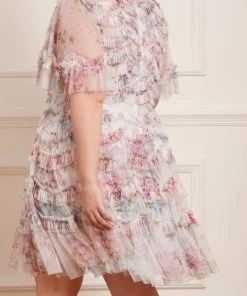 Needle & Thread Holding LTD Floral Wonder Ruffle Mini Dress