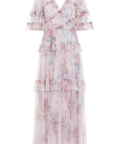 Needle & Thread Holding LTD Womenswear Floral Wonder V-Neck Ankle Gown
