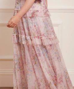 Needle & Thread Holding LTD Womenswear Floral Wonder V-Neck Ankle Gown