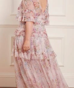 Needle & Thread Holding LTD Womenswear Floral Wonder V-Neck Ankle Gown