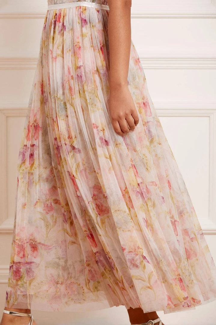 Needle & Thread Holding LTD Iris Sequin Bodice Short Sleeve Round Neck Ankle Gown Womenswear 8 Needle & Thread Holding LTD Iris Sequin Bodice Short Sleeve Round Neck Ankle Gown Womenswear