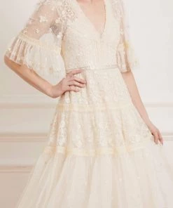 Needle & Thread Holding LTD Lottie Lace Midi Dress