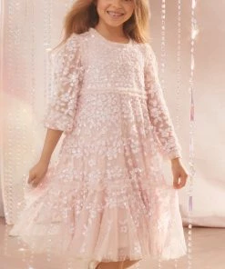 Needle & Thread Sales 22 Needle & Thread Holding LTD Margot Long Sleeve Kids Dress