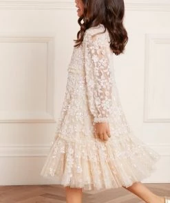 Needle & Thread Holding LTD Margot Long Sleeve Kids Dress