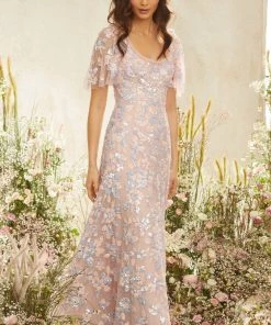 Needle & Thread Holding LTD Mary Rose Scoop Neck Ankle Gown