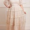 Needle & Thread Holding LTD Midsummer Lace Round Neck Gown