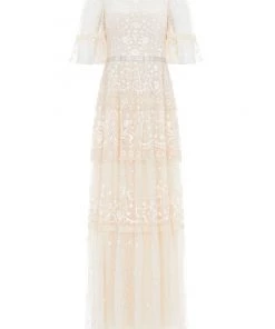 Needle & Thread Holding LTD Midsummer Lace Round Neck Gown