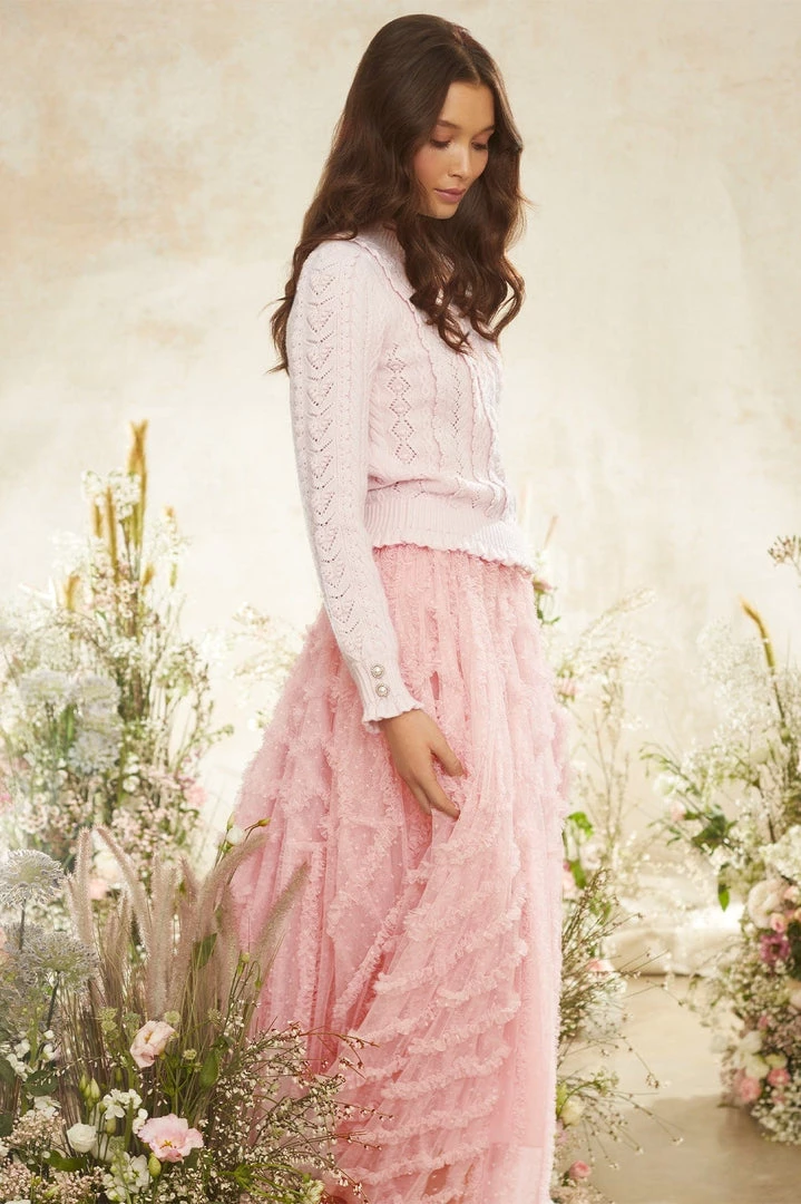 Needle & Thread Holding LTD Mixed Stitch Crochet Trim Short Jumper 3 Needle & Thread Holding LTD Mixed Stitch Crochet Trim Short Jumper