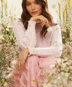 Needle & Thread Holding LTD Mixed Stitch Crochet Trim Short Jumper 17 Needle & Thread Holding LTD Mixed Stitch Crochet Trim Short Jumper