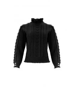 Needle & Thread Holding LTD Womenswear Mixed Stitch Crochet Trim Short Jumper