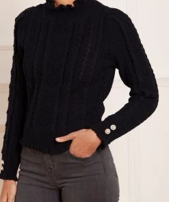 Needle & Thread Holding LTD Womenswear Mixed Stitch Crochet Trim Short Jumper