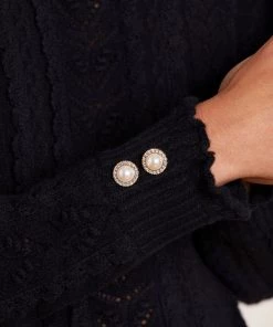 Needle & Thread Holding LTD Womenswear Mixed Stitch Crochet Trim Short Jumper