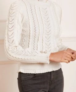 Needle & Thread Holding LTD Mixed Stitch Crochet Trim Short Jumper Womenswear