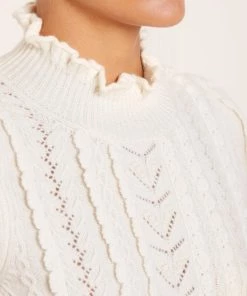 Needle & Thread Holding LTD Mixed Stitch Crochet Trim Short Jumper Womenswear