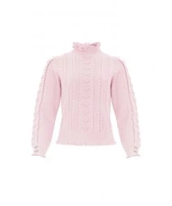 Needle & Thread Holding LTD Mixed Stitch Crochet Trim Short Jumper