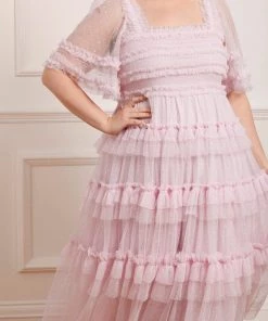 Needle & Thread Holding LTD Womenswear Peaches Smocked Ankle Gown 14 Needle & Thread Holding LTD Womenswear Peaches Smocked Ankle Gown