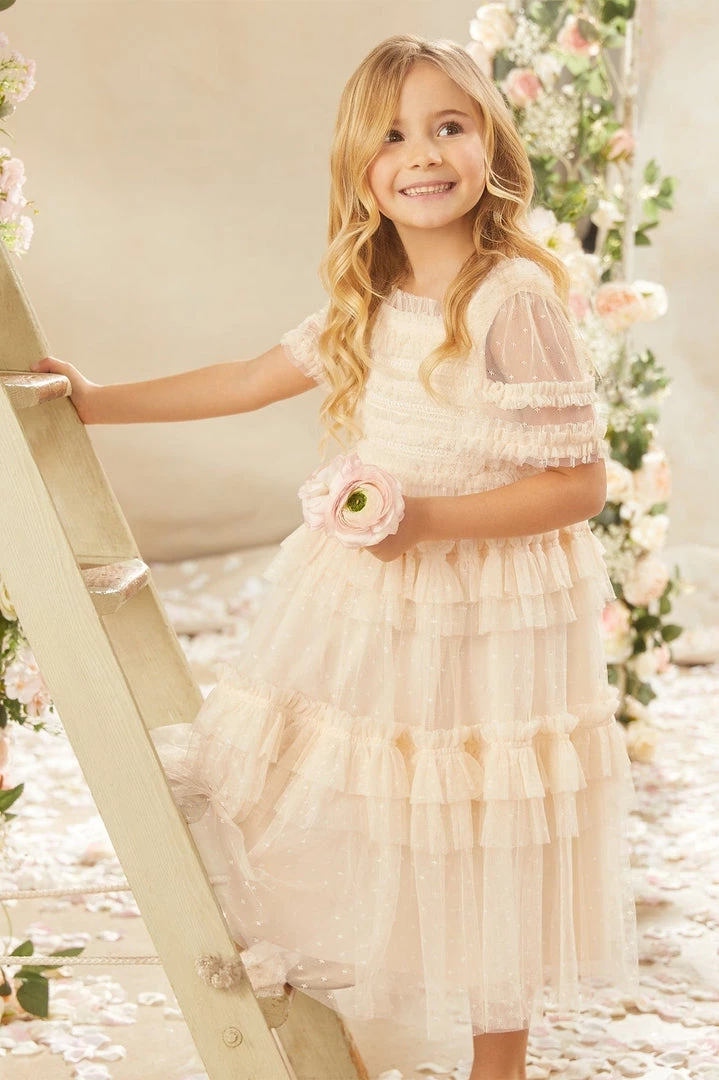 Needle & Thread Holding LTD Peaches Smocked Kids Dress 3 Needle & Thread Holding LTD Peaches Smocked Kids Dress