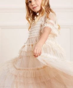 Needle & Thread Holding LTD Peaches Smocked Kids Dress 12 Needle & Thread Holding LTD Peaches Smocked Kids Dress