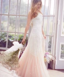 Needle & Thread Holding LTD Pearl Rose Cami Bridal Gown 19 Needle & Thread Holding LTD Pearl Rose Cami Bridal Gown