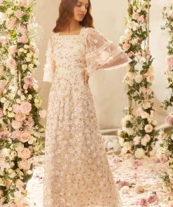 Needle & Thread Holding LTD Womenswear Pretty Petals Ankle Gown