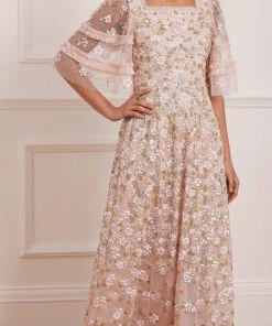 Needle & Thread Holding LTD Pretty Petals Ankle Gown Womenswear