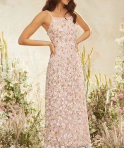 Needle & Thread Holding LTD Pretty Petals Bib Ballerina Dress Womenswear